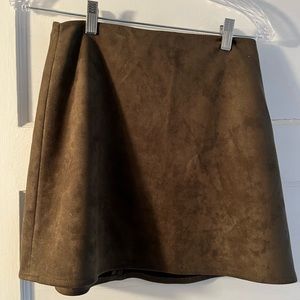 Dark green Suede French connection skirt